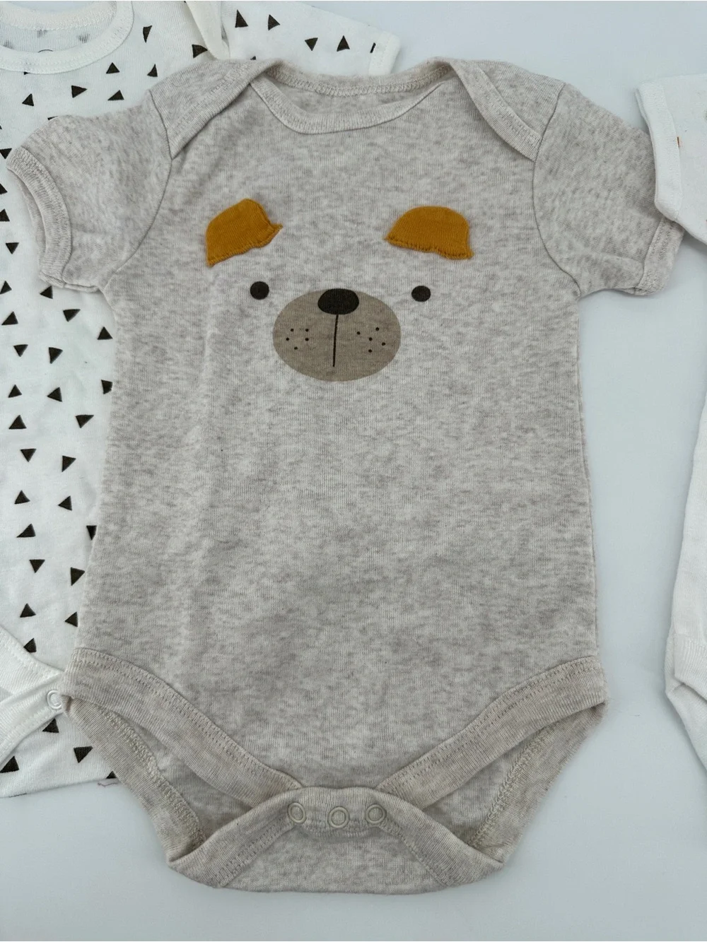 Rene Rofe Baby 6-9 Months Bodysuits Cotton Short Sleeve Underclothes Set 4 Lot
